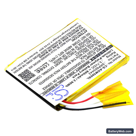 Astro A50 Replacement Battery, 3.7V, 800mAh, Li-Polymer 2