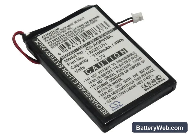 Audio Guidie Personalguide PGI/AV Audioguides Replacement Battery, 3.7V, 1100mAh, Li-ion 1