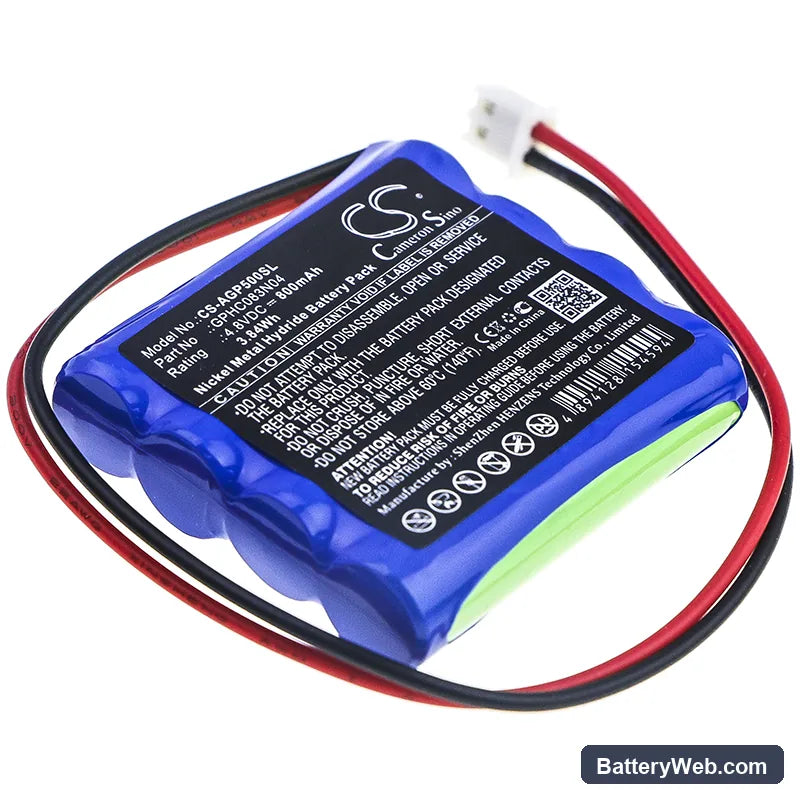 Algol ZP-500N Replacement Battery, 4.8V, 800mAh, Ni-MH 1