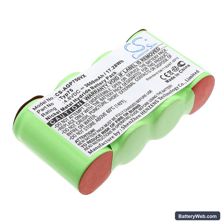 AEG AG64x Replacement Battery, 4.8V, 3600mAh, Ni-MH 1