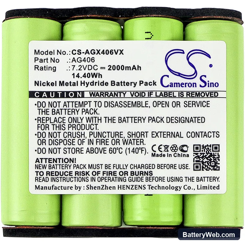AEG ZB4106WD Replacement Battery, 7.2V, 2000mAh, Ni-MH 5