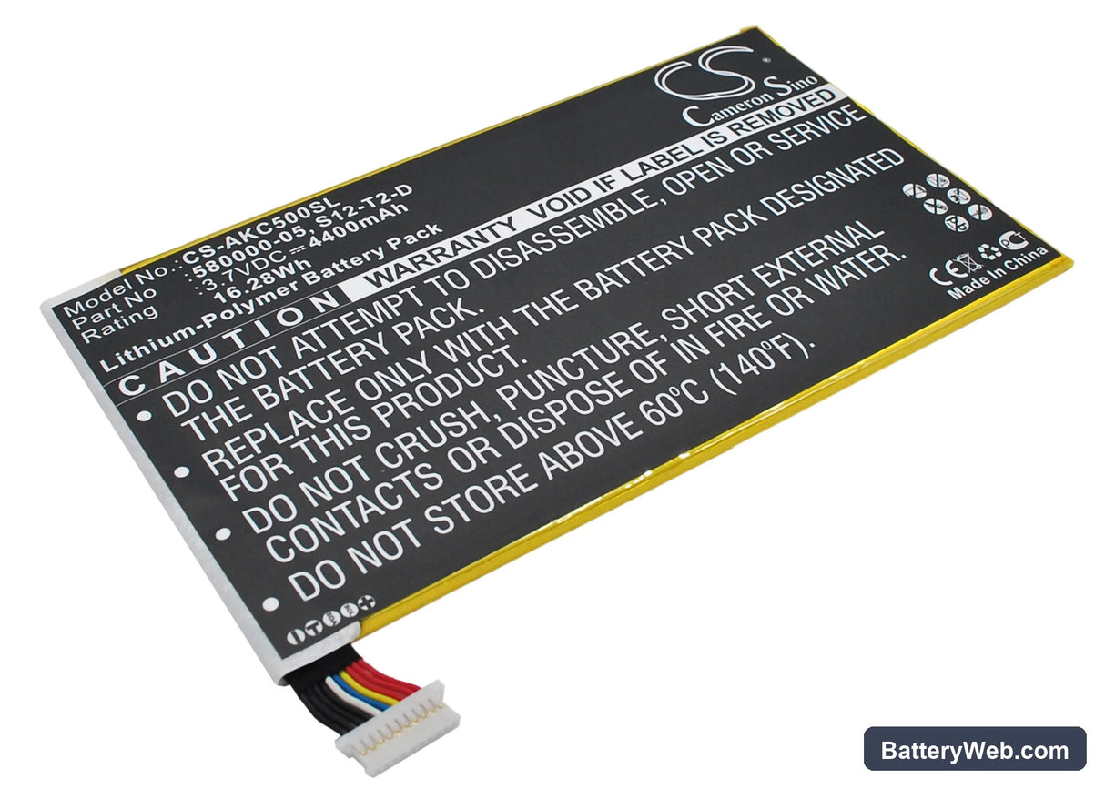 Amazon Kindle HDX 7.0 Replacement Battery, 3.7V, 4400mAh, Li-Polymer 3
