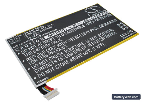 Amazon Kindle HDX 7.0 Replacement Battery, 3.7V, 4400mAh, Li-Polymer 3