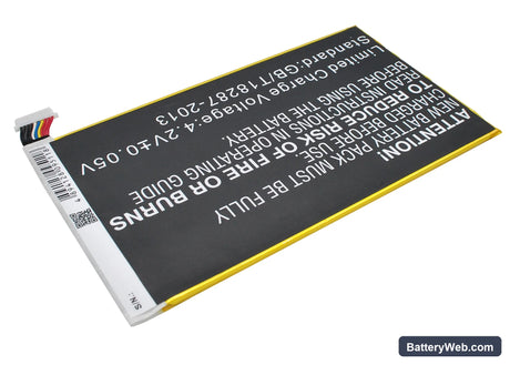 Amazon Kindle HDX 7.0 Replacement Battery, 3.7V, 4400mAh, Li-Polymer 4
