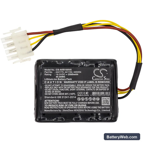 Karcher RLM4 Replacement Battery, 18V, 2500mAh, Li-ion 3