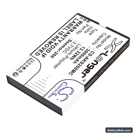 AKASO Seemor 200 Replacement Battery, 3.7V, 3600mAh, Li-Polymer 2