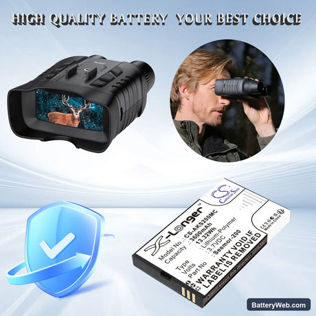 AKASO Seemor 200 Replacement Battery, 3.7V, 3600mAh, Li-Polymer 4