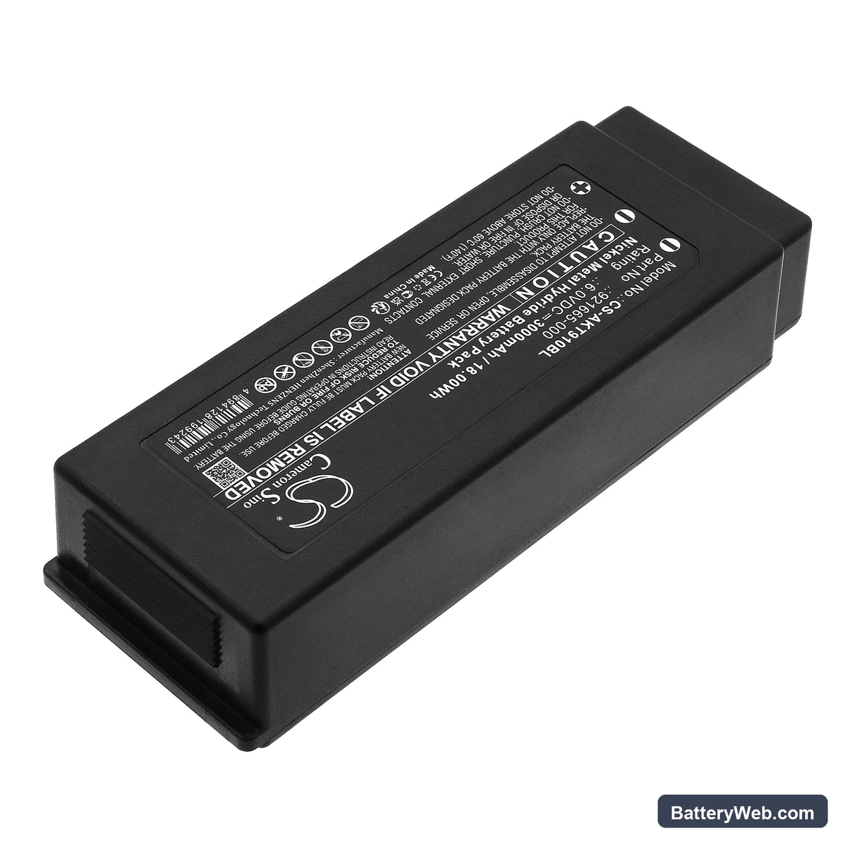 Akerstroms MC91 Replacement Battery, 6V, 3000mAh, Ni-MH 2