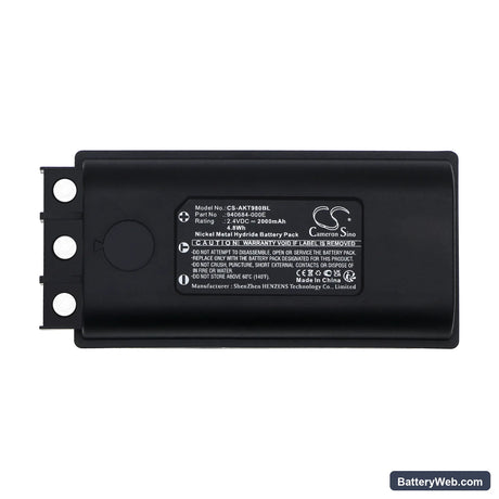 Akerstroms 200J Transmitters Replacement Battery, 2.4V, 2000mAh, Ni-MH 3