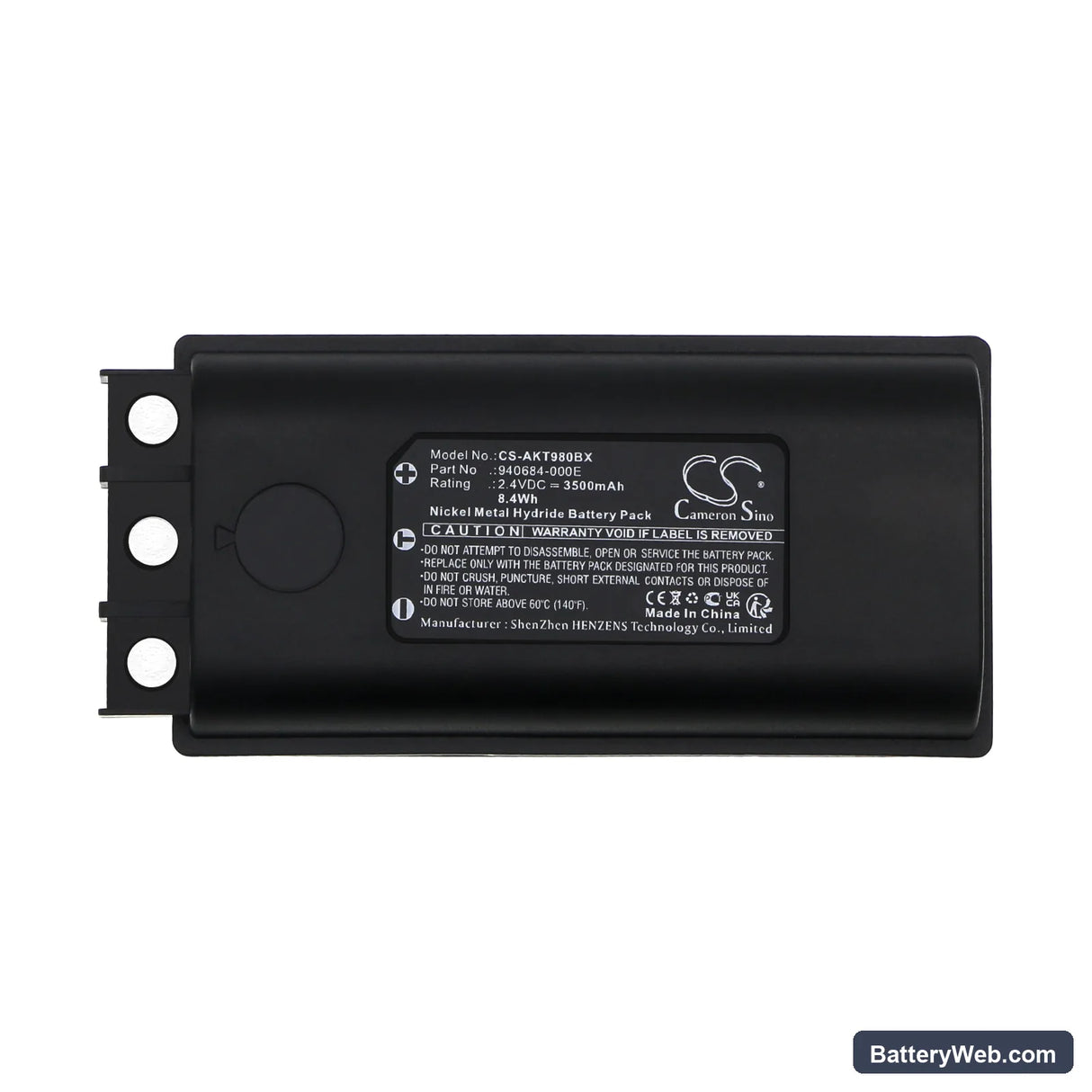 Akerstroms 200J Transmitters Replacement Battery, 2.4V, 3500mAh, Ni-MH 3