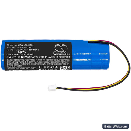 Akai EWI 5000 Replacement Battery, 3.7V, 1600mAh, Li-ion 3