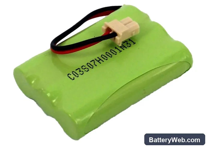 Panasonic Replacement Battery, 3.6V, 700mAh, Ni-MH 3