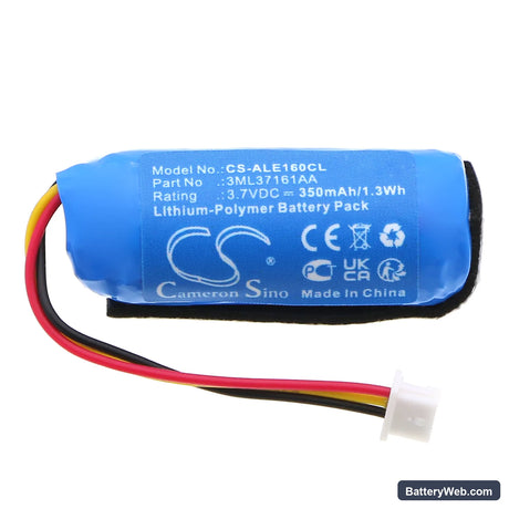 Alcatel-Lucent ALE-160 WB Replacement Battery, 3.7V, 350mAh, Li-Polymer 3