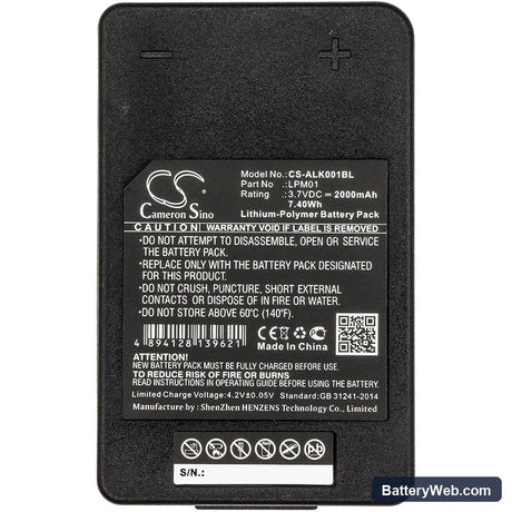 Autec LK NEO Replacement Battery, 3.7V, 2000mAh, Li-Polymer 3