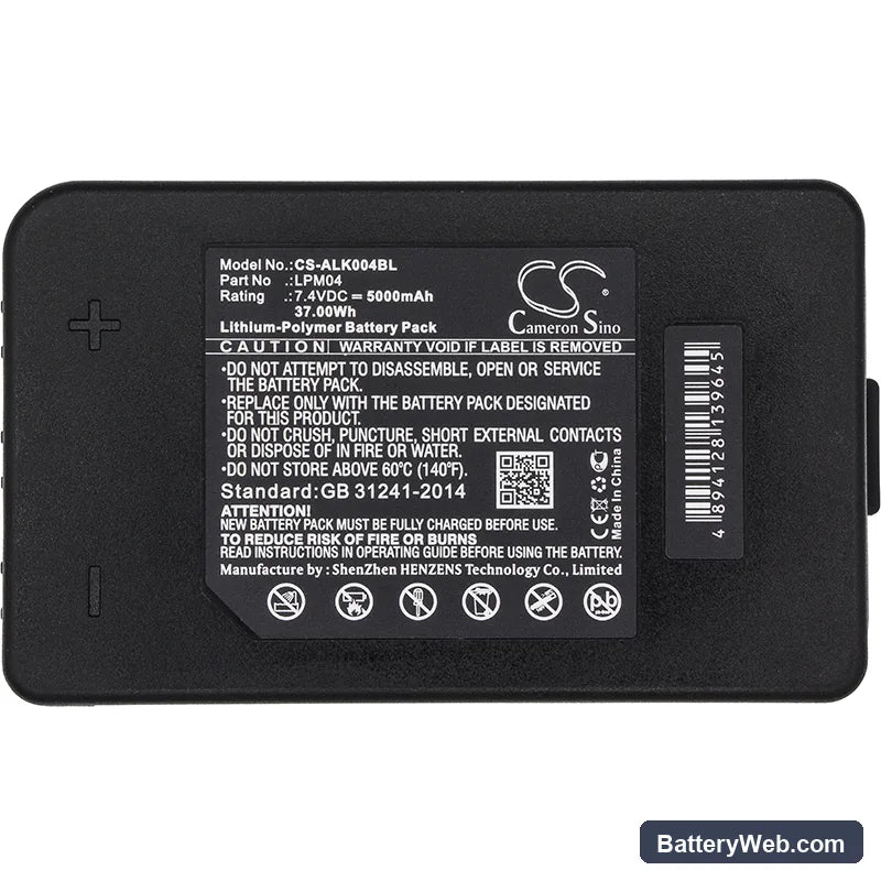 Autec Autec DJM Replacement Battery, 7.4V, 5000mAh, Li-Polymer 3