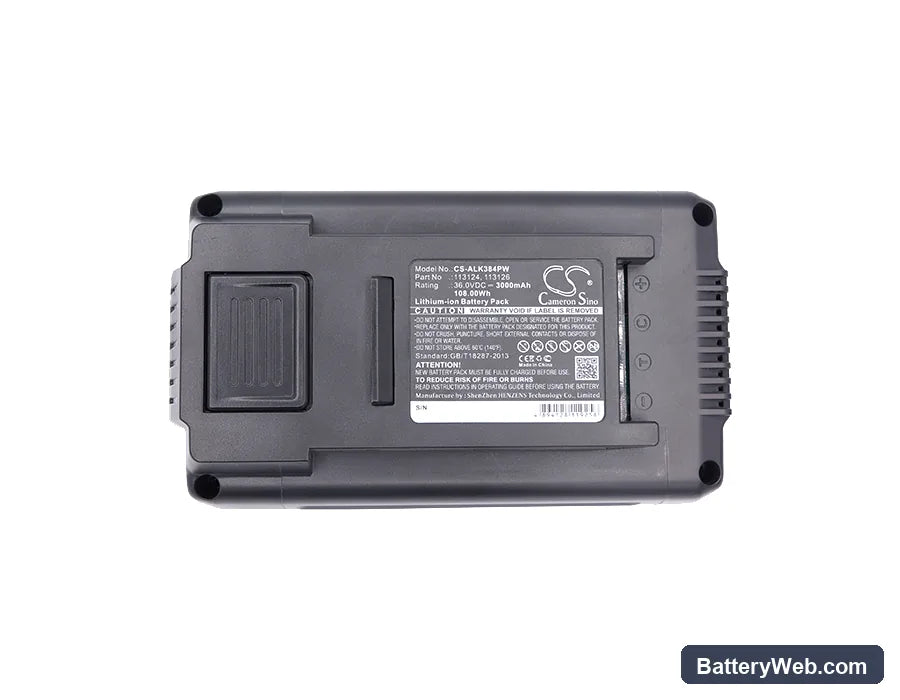 AL-KO 38.4LI Replacement Battery, 36V, 3000mAh, Li-ion 5
