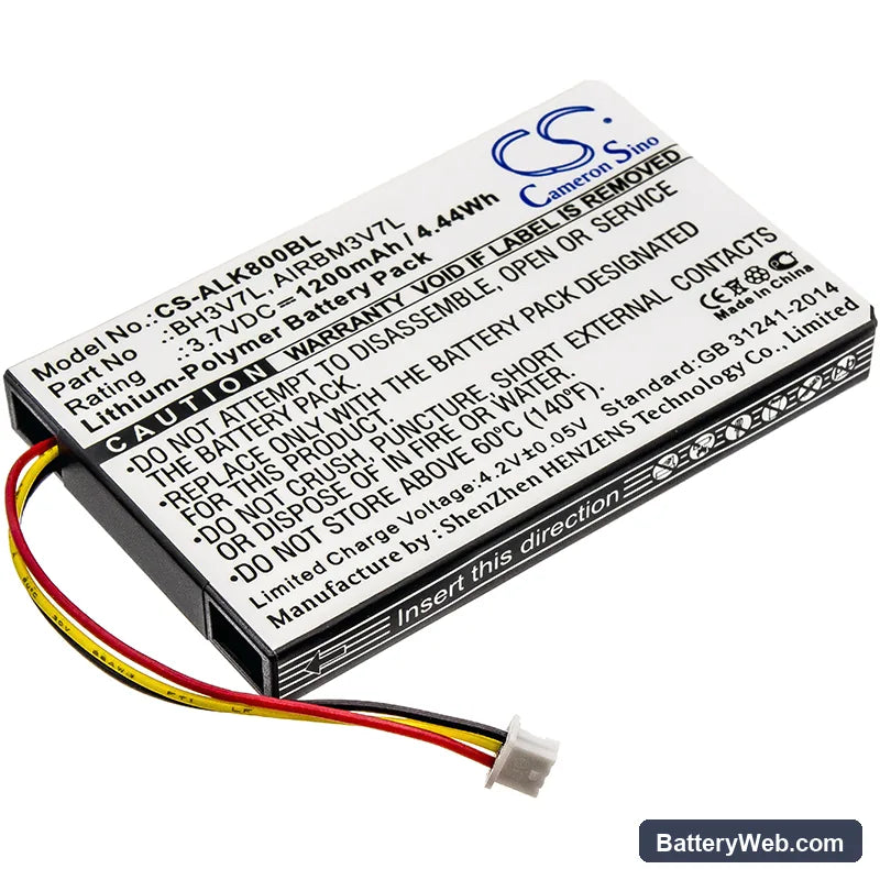 Autec Air A4 Replacement Battery, 3.7V, 1200mAh, Li-Polymer 1