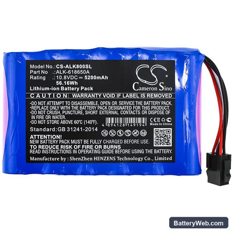 Eloik ALK-80 Replacement Battery, 10.8V, 5200mAh, Li-ion 3