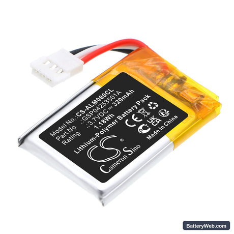 Alcatel-Lucent 3MG08009AA Replacement Battery, 3.7V, 320mAh, Li-Polymer 1
