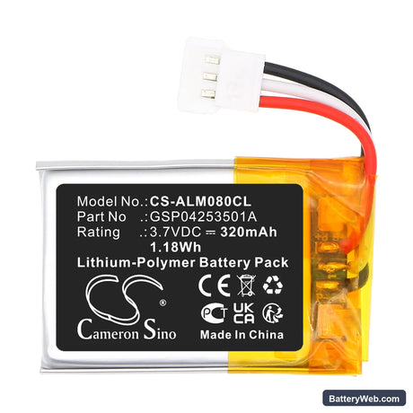 Alcatel-Lucent 3MG08009AA Replacement Battery, 3.7V, 320mAh, Li-Polymer 3