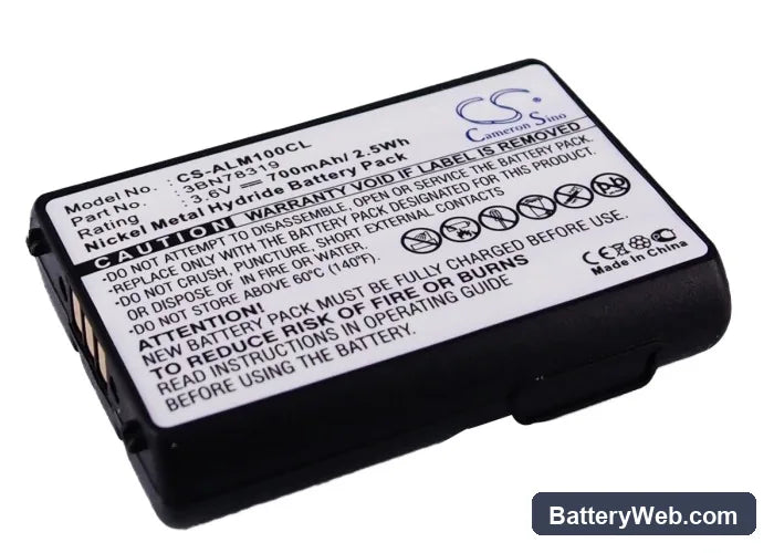 Alcatel Mobile 100 Reflexes Replacement Battery, 3.6V, 700mAh, Ni-MH 1