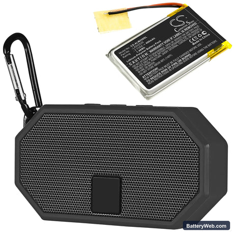 Altec Lansing Mini H2O 3 Replacement Battery, 3.7V, 400mAh, Li-Polymer 5