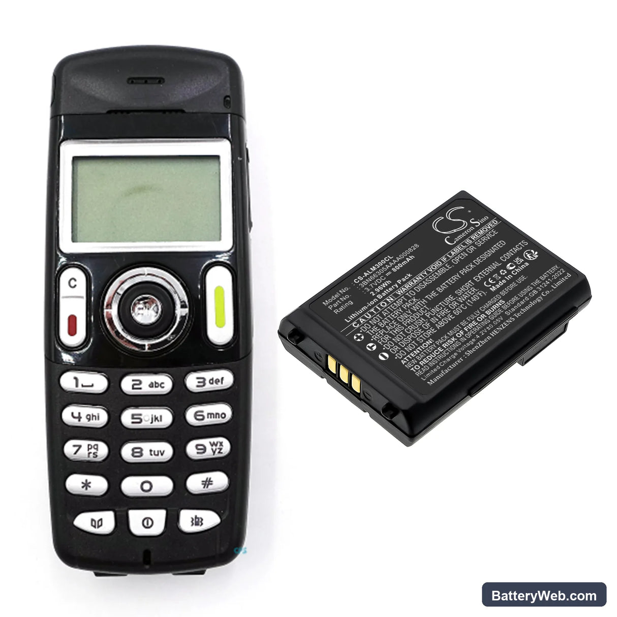Octophon Open 400D Replacement Battery, 3.7V, 800mAh, Li-ion 6