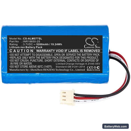Altec Lansing iMW577 Replacement Battery, 3.7V, 5200mAh, Li-ion 3