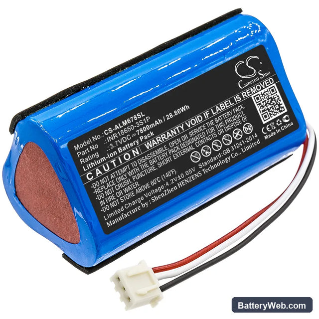 Altec Lansing Omni Jacket Replacement Battery, 3.7V, 7800mAh, Li-ion 1