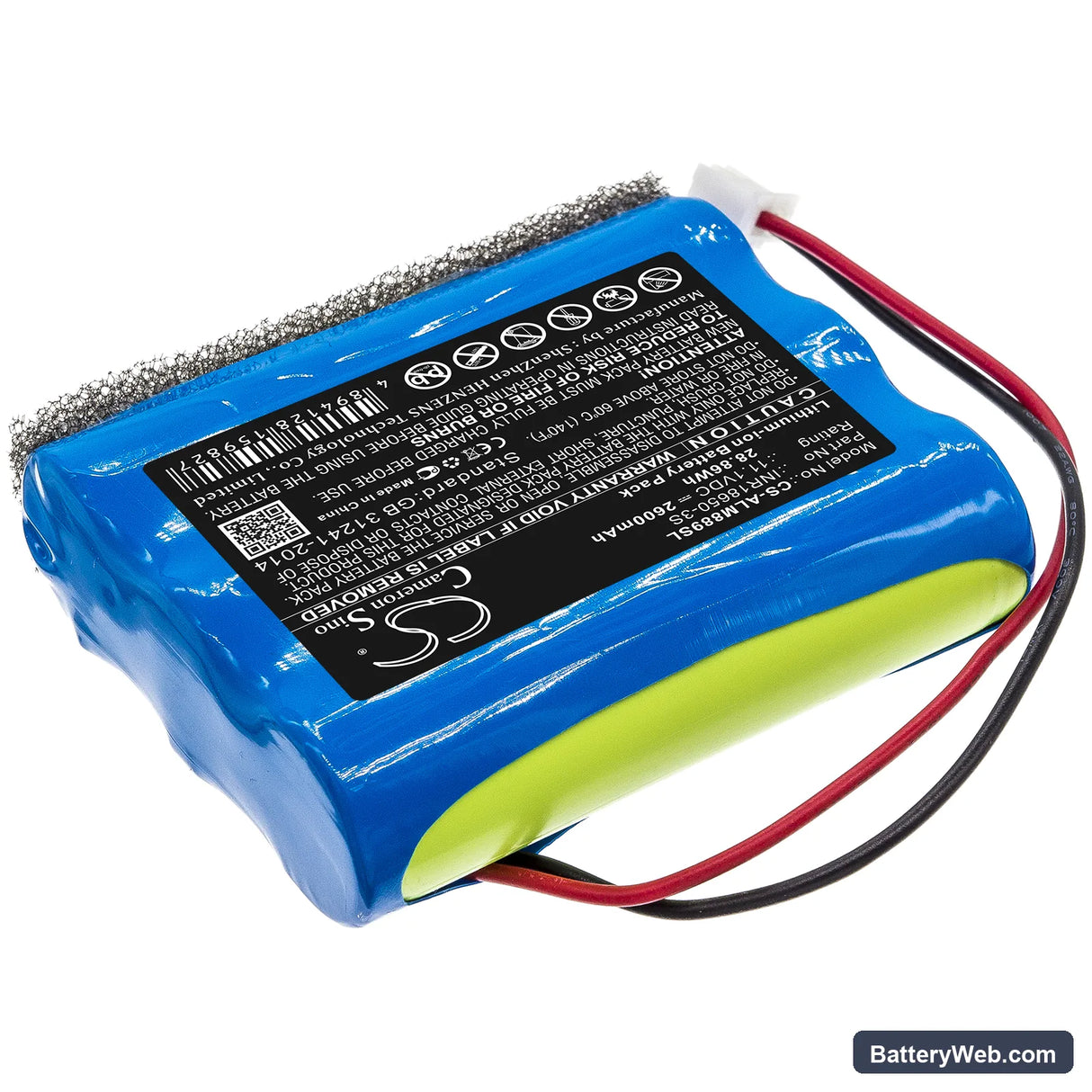 Altec Lansing IMW888-BLG Replacement Battery, 11.1V, 2600mAh, Li-ion 2