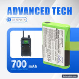 Alinco DJ-S41 Replacement Battery, 3.6V, 700mAh, Ni-MH 7