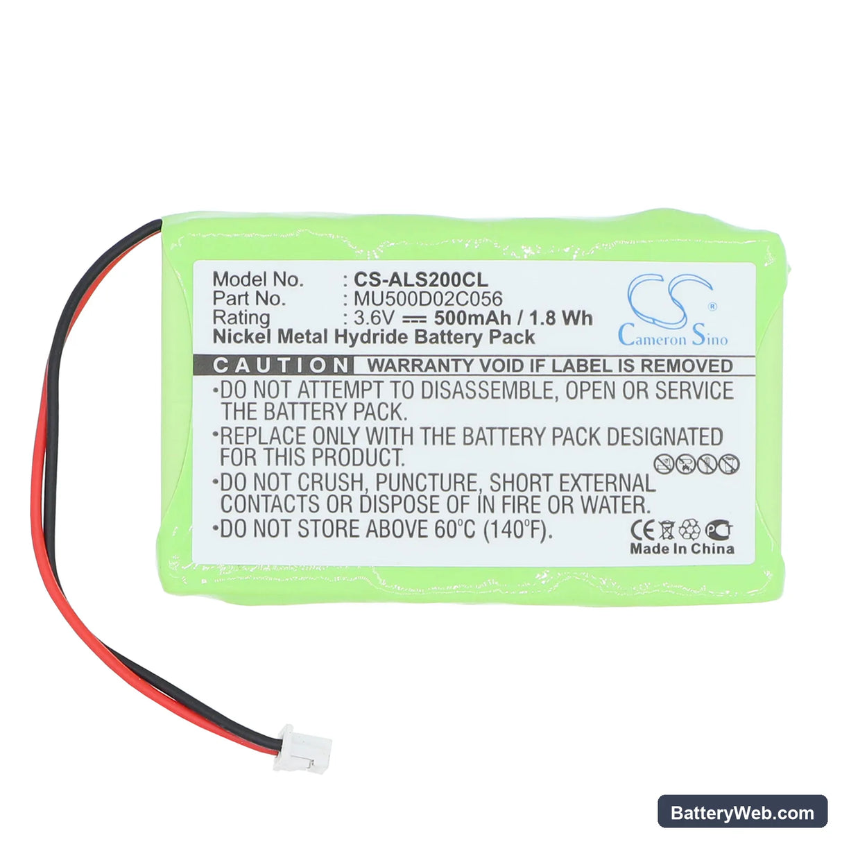 Audioline Oyster 200 Replacement Battery, 3.6V, 500mAh, Ni-MH 3