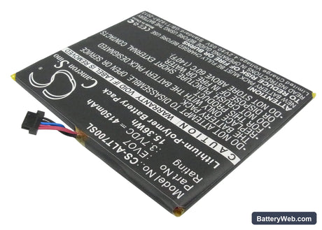 Alcatel One Touch EVO 7 Replacement Battery, 3.7V, 4150mAh, Li-Polymer 2