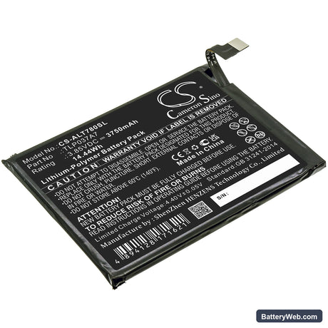 Alcatel Plex Replacement Battery, 3.85V, 3750mAh, Li-Polymer 1