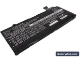 Apple MacBook Pro 13 Replacement Battery, 10.95V, 5800mAh, Li-Polymer 2