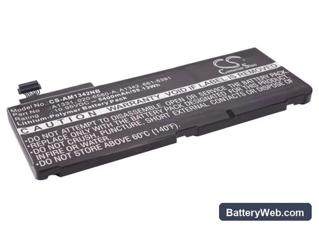 Apple MacBook 13" Replacement Battery, 10.95V, 5400mAh, Li-Polymer 1