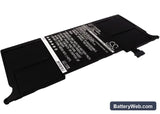 Apple Macbook Air 11" A1370 Replacement Battery, 7.3V, 4680mAh, Li-Polymer 2