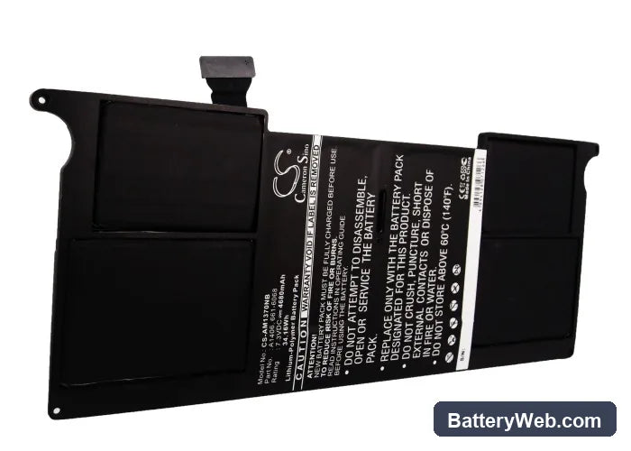 Apple Macbook Air 11" A1370 Replacement Battery, 7.3V, 4680mAh, Li-Polymer 5