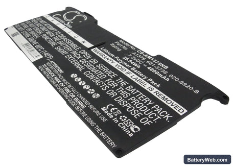 Apple MacBook Air 11" A1370 2010 Replacement Battery, 7.3V, 4800mAh, Li-Polymer 1