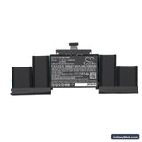 Apple MacBook Pro Retina Display 15" A1398 Replacement Battery, 11.26V, 8400mAh, Li-Polymer 3