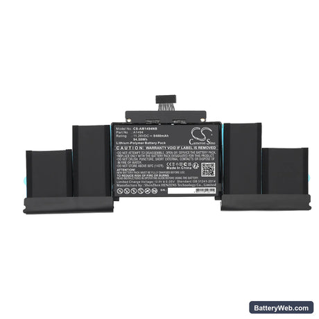 Apple MacBook Pro Retina Display 15" A1398 Replacement Battery, 11.26V, 8400mAh, Li-Polymer 3