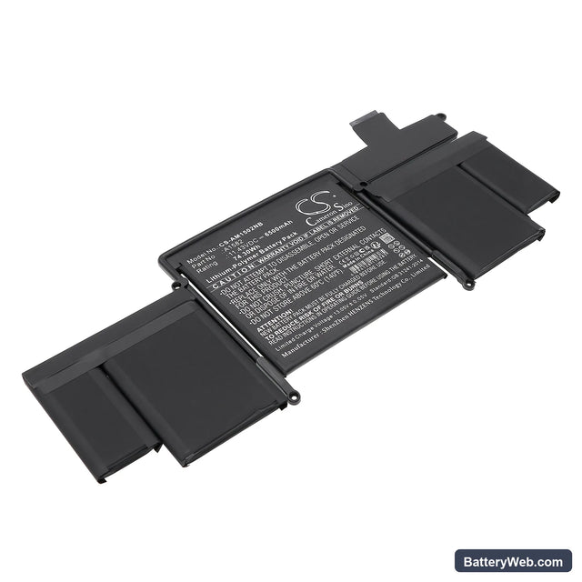 Apple Macbook Pro 13" 2015 Retina Replacement Battery, 11.43V, 6500mAh, Li-Polymer 1