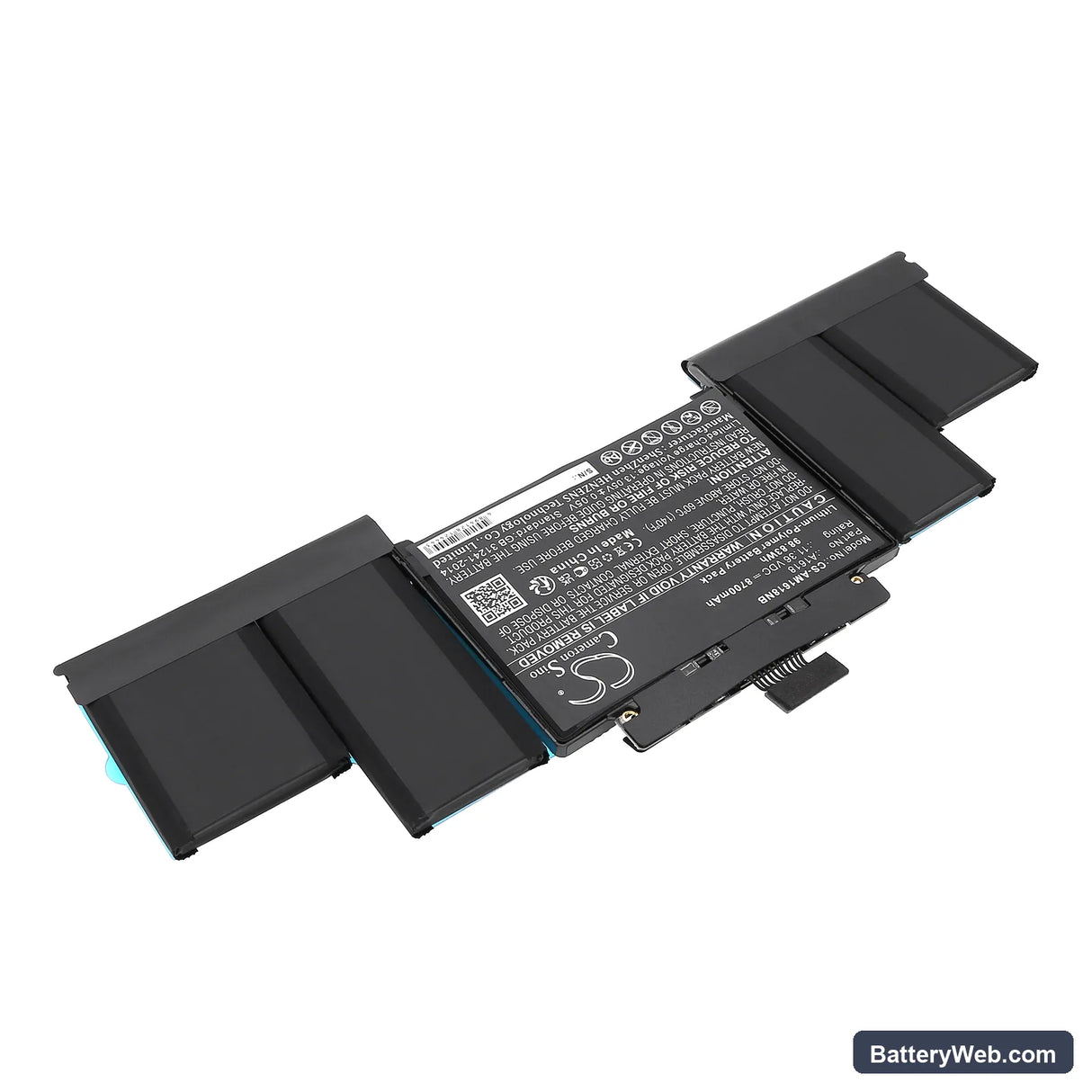 Apple MacBook Pro 15" A1398 Retina 2015 Replacement Battery, 11.36V, 8700mAh, Li-Polymer 2
