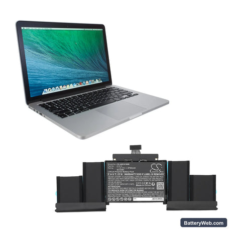 Apple MacBook Pro 15" A1398 Retina 2015 Replacement Battery, 11.36V, 8700mAh, Li-Polymer 6