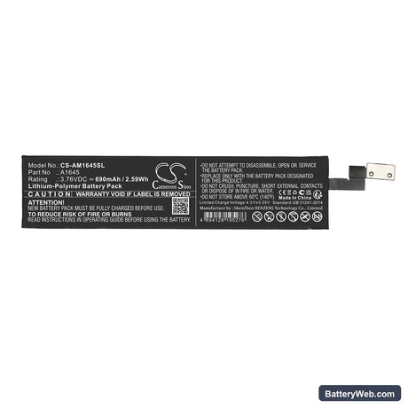 Apple Magic Keyboard Replacement Battery, 3.76V, 690mAh, Li-Polymer 3