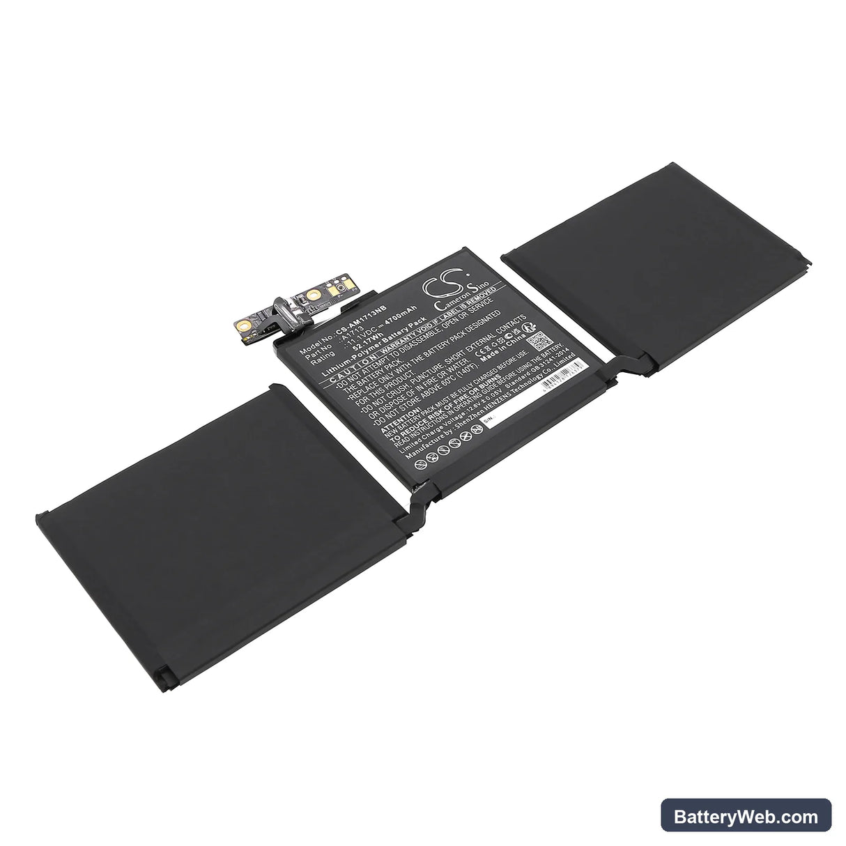Apple MacBook Pro 13.3 Replacement Battery, 11.1V, 4700mAh, Li-Polymer 1