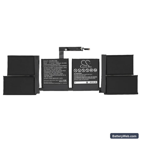 Apple MacBook Pro 16 2019 Replacement Battery, 11.36V, 8700mAh, Li-Polymer 3