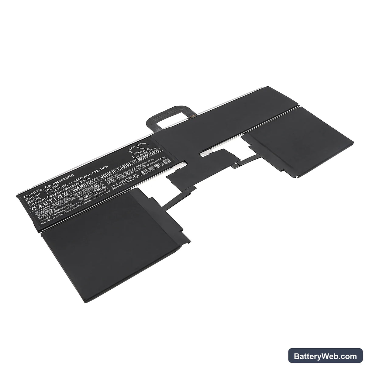 Apple A2681 (EMC 4074) Replacement Battery, 11.45V, 4550mAh, Li-Polymer 1