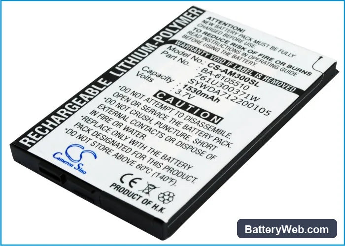 Acer M300 Replacement Battery, 3.7V, 1530mAh, Li-Polymer 4