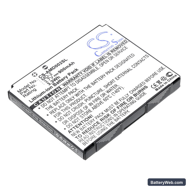 Tim Onda Brionvega N7010 Replacement Battery, 3.7V, 900mAh, Li-ion 1